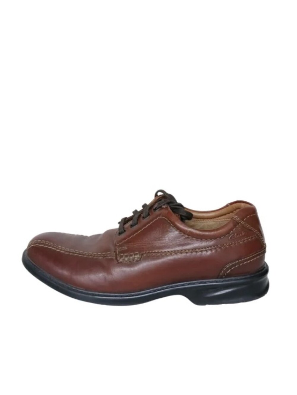 Clarks Oxfords Men's 10 Brown Leather Lace-up Casual Work Shoes